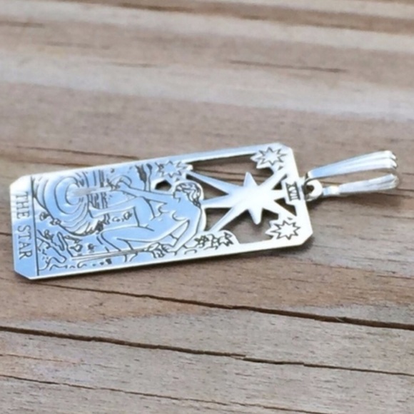 Star Tarot Card Pendant Sterling Silver small - Picture 3 of 8